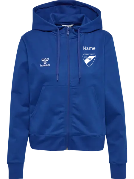 hmlGO 2.0 Zip Hoodie - Hummel / Logo, Rückenschriftzug gegbogen, Volleyball und Name 