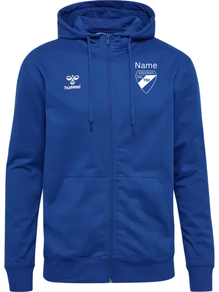 hmlGO 2.0 Zip Hoodie - Hummel / Logo ,Rückenschrift gebogen, Volleyball und Namen